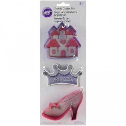 Princess Crown Shoe Castle Cookie Cutter Set Wilton